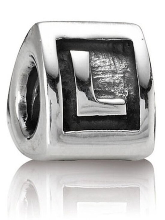 Pandora Jewelry - Authentic Pandora Sterling Silver Block Initial Charm “L” ~ Retired